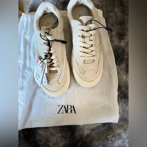 White/cream Zara sneakers for women super comfortable!